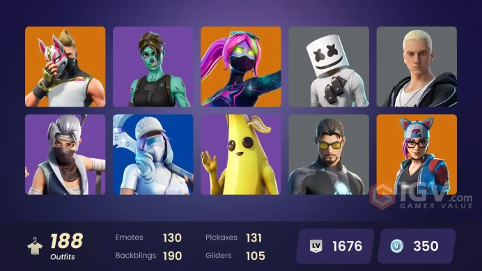 [XBOX/NINTENDO/PSN/PC]188 skins | Snake Eyes | Carbon Commando | Pitch Patroller | Prodigy | Curse Buster | Eternal Knight CC78