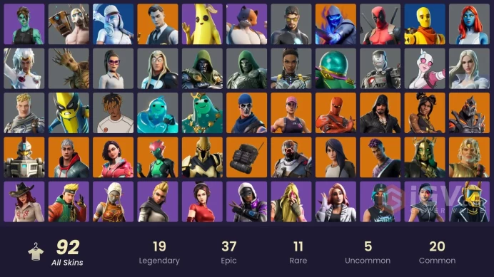 [XBOX/NINTENDO/PSN/PC]92 skins | Gold Brutus | Gold Midas | Sentinel | Fusion | The Scientist | Hades | Rox | Ruin | Vendetta | Luxe CC83