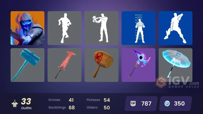 [PC/XBOX/PSN/SWITCH] 33 skins Burnoff | Arctic Adeline | Yulejacket | Gold Token | Back Board | Needle Dropper | Wintry Whirligig | Holographic 