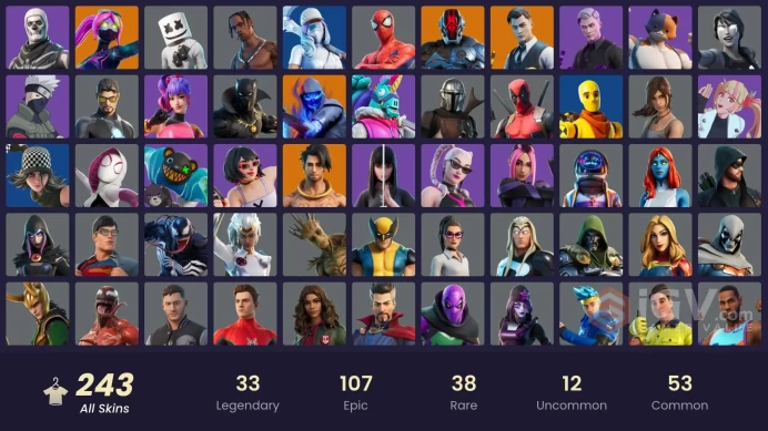FA - [PC] 243 skins | Dark Skully | Travis Scott | Astro Jack | Gold Brutus | Master Chief (Matte Black) | Gold Midas | Gold Meowscles