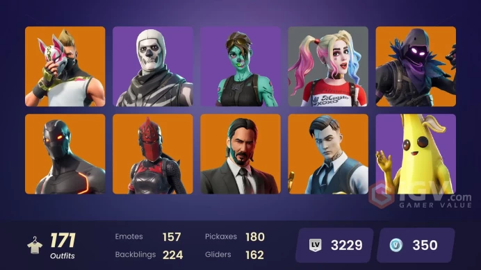 FA - [XBOX/SWITCH/PC] 171 skins | Gold Brutus | Gold Midas | Rogue Agent | John Wick | Subzero Cryptic | Sultura | Fixer | Cryptic Sling-kit 