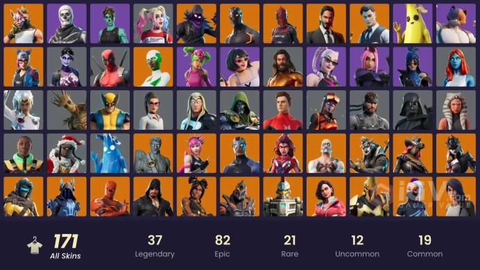 FA - [XBOX/SWITCH/PC] 171 skins | Gold Brutus | Gold Midas | Rogue Agent | John Wick | Subzero Cryptic | Sultura | Fixer | Cryptic Sling-kit 