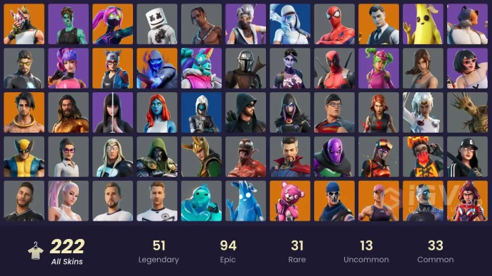FA - [XBOX/PC] 222 skins | OG STW | Travis Scott | Gold Brutus | Gold Midas | Gold Meowscles | Modena Icon | Carbon Commando | Menace | Alli 