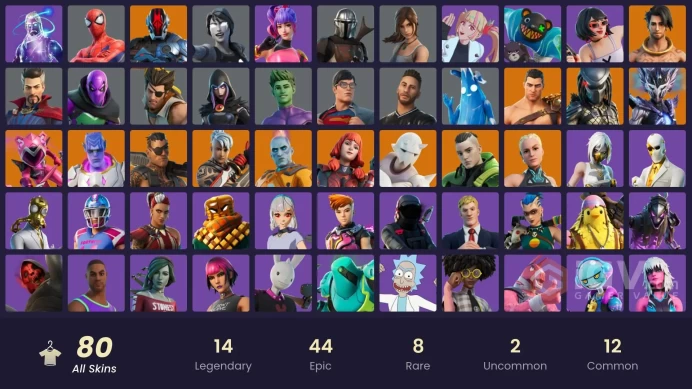 PC/PSN/XBOX/ (80 Skins)-Galaxy (OG)-Electri-claw-FNCS Champion Seeker-Grave Feather-Pass Rush Ranger-FULL ACCESS