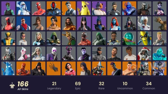 FA - [XBOX/SWITCH/PC] 166 skins | Gold Brutus | Gold Meowscles | Gold Midas | Fixer | Cloud Striker | Trilogy | Prodigy | Point Patroller 