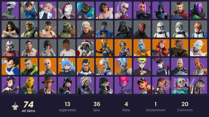 [PC-PSN-XBOX] 74 SKIN-Master Chief(MATTE BLACK)-Chun-Li-Darth Vader-Hime-Musha-Vegeta-Naruto Uzumaki-Wonder Woman-RyU-CHANGEABLE MAIL-