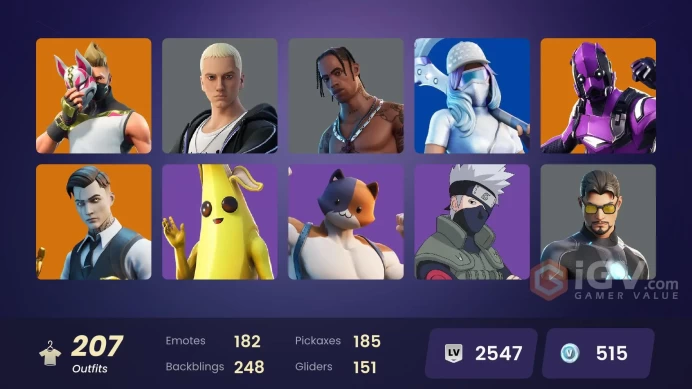 PC-PSN-XBOX- Travis Scott - DARK VERTEX -OG STW-207 SKIN-Santa Dogg-Naruto SKINS-FULL ACCESS-