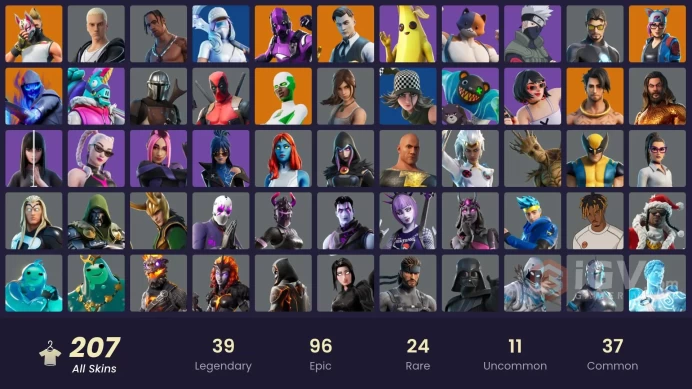 PC-PSN-XBOX- Travis Scott - DARK VERTEX -OG STW-207 SKIN-Santa Dogg-Naruto SKINS-FULL ACCESS-