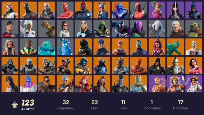 [XBOX/NINTENDO/PSN/PC]123 skins | Blue Team Leader | Blue Striker | Havoc | Sub Commander | Rogue Agent | The Ice King | Hybrid CC102
