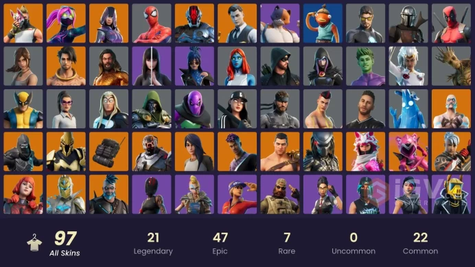 100$ spent   [PC/XBOX] 97 skins | Glow | Tony Stark | Galaxia | Mandalorian | Gold Midas | Gold Brutus | Point Patrollermssh263