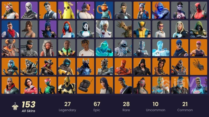 [XBOX/NINTENDO/PSN/PC]153 skins | Gold Meowscles | Gold Midas | Gold Brutus | Fishstick (World Cup) | Point Patroller CC118