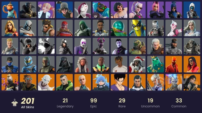 FA - [XBOX/SWITCH/PC] 200 skins | Ol' Woody | Basic Basher | Bird Call | Spectra Knight | Kado Thorne | Inferno | The Ageless | Optimus Prime