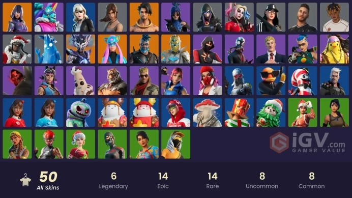 PC-PSN-XBOX-IKONIK -GLOW -Rebirth Harley Quinn-Zadie-Assault Trooper-Aura-FULL ACCESS-