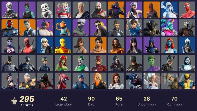 [PC-PSN-XBOX] -300 SKIN-330K V-BUCKS SPEND-Kratos+LEVIATHAN AXE-OG STW-Ryu-Lewis Hamilton-Harley Quinn-FULL ACCESS-
