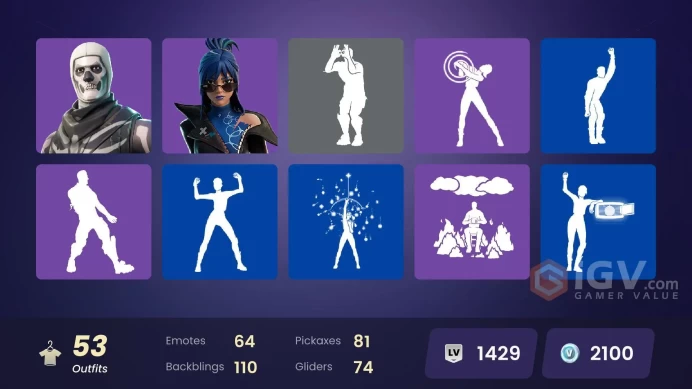 [PC-PSN-XBOX]-53 SKIN-81 PICKAXE-64 EMOTE-74 GLIDERS-FULL ACCESS-