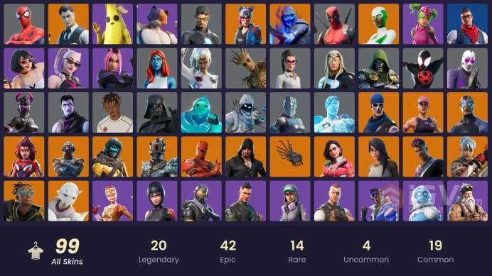 [PC-PSN-XBOX]-100 SKIN-Merry Mint Axe OG-OG STW-Darth Vader-Midas-Spider-Man-TNTina-FULL ACCESS-