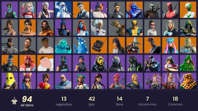 [XBOX/NINTENDO/PC]94 skins | Omegarok | Fade | Eternal Knight | Fusion | Raz | Midas | Valeria | Peter Griffin | Catalyst CC146