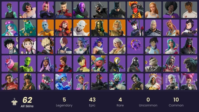 [NINTENDO/PSN]62 skins | The Origin | Hades | Snap | The Imagined | Zeus | Poseidon | Prowler | Doctor Strange CC134