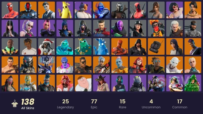 spent 145 $ [PC/PSN/XBOX/NINTENDO] 138 skins | | Gold Meowscles | Gold Midas | Gold Brutus | Hybrid | Valeria | Paradigm| Raz GG59