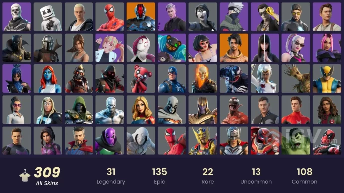 [PC/XBOX/PSN/SWITCH] 309 skins | Eddie Brock | Black Adam | Shady Doggo | Victor Elite | Battle-Tested | The Ageless Champion | Head (Droopy) 