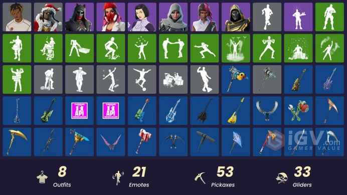 [PC/PSN/XBOX] 8 skins | Santa Dogg | Slayer Juice WRLD | Yulejacket | Dupli-Kate | Blitz Knight | Iridia Vayne | 300 VB