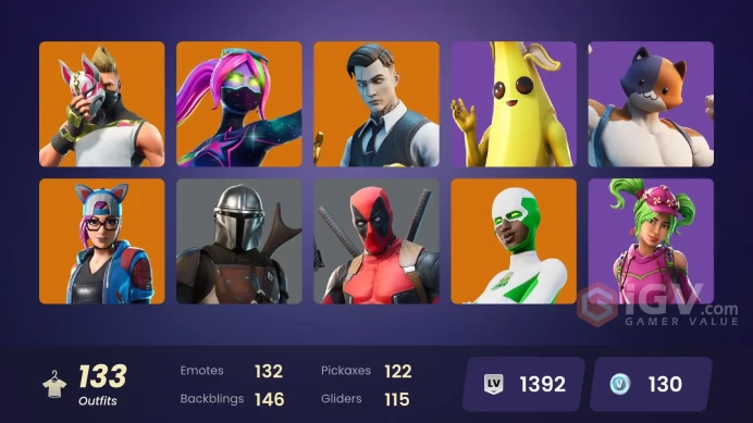400$ Spent [PC/XBOX] 133 skins | OG STW | Jules | Peely | Deadpool | Dynamo | Galaxia | Mystique | Renee | Mandalorianmssh511