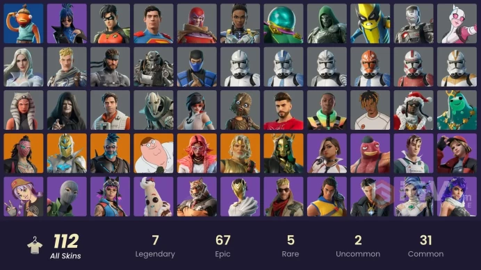 [PC/PSN/XBOX] 112 skins | Peter Griffin | Kado Thorne | Zeus | Spectra Knight | Omegarok | Valeria | Hades | 800 VB