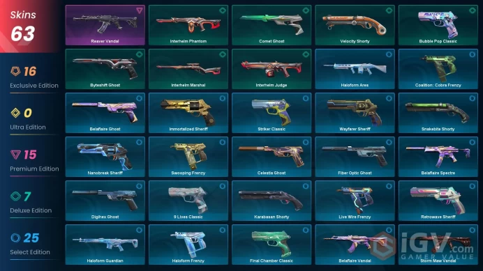 Eu-Turkish | Champions 2024+2025 Bundle | Prelude to Chaos Bundle | Celestial Fan | Kuronami Vandal | +3650 Vp | 63 Skins | Level 360 | Full Acc