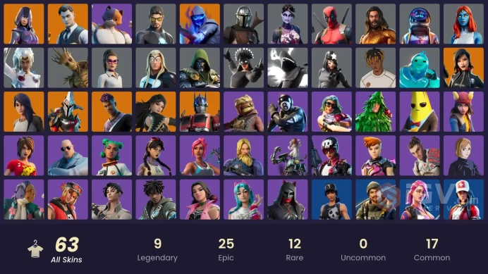 [PC] 63 skins | Glow | Tony Stark | Mystique | Mandalorian | Ice Breaker | Astro Jack | Gold BrutusZka755