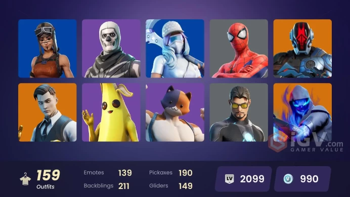 [PC-PSN-XBOX]-159 SKIN-Merry Mint Axe-OG STW-Skull Trooper-Slayer Juice WRLD-TNTina-FULL ACCESS-