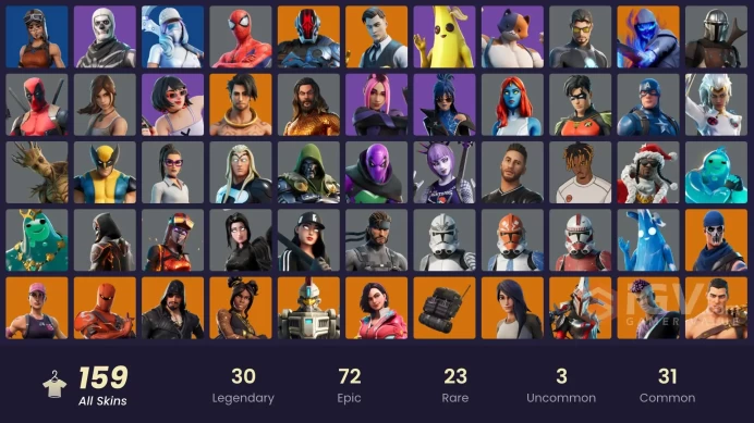 [PC-PSN-XBOX]-159 SKIN-Merry Mint Axe-OG STW-Skull Trooper-Slayer Juice WRLD-TNTina-FULL ACCESS-