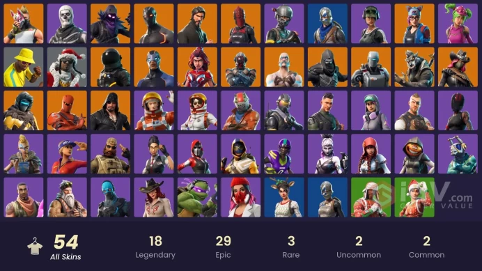[PC-PSN-XBOX] 54 SKIN / The Reaper/Elite Agent/Blue Squire/Elite Agent/Royale Knight/Omega/Red Knight/Rush/Freestylin'/Take The L/FULL ACCESS/