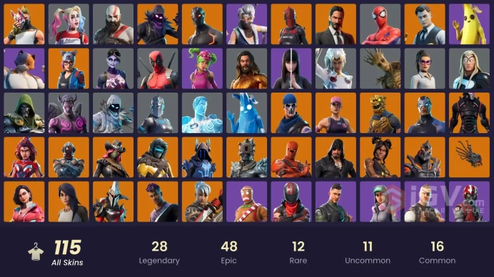 [XBOX/NINTENDO/PSN/PC]114 skins | Gold Kratos | Gold Brutus | Omega (stage 5) | Gold Midas | Tart Tycoon | Gear Specialist Maya CC151