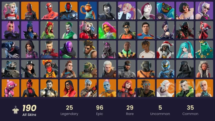[ALL PLATFORMS]-190 SKIN-193 PICKAXE-164 EMOTE-141 GLIDER-160K V-B SPEND-Aloy OG-Red Knight-Harley Quinn-Venom-FULL ACCESS-