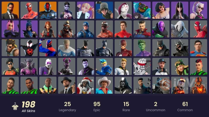 [PC/PSN-XBOX] 198 skins | Master Chief (Matte Black) | John Wick OG | DRAGON BALLS|Spider-Man Zero|Ninja|FFC SET FULL ACCESS*