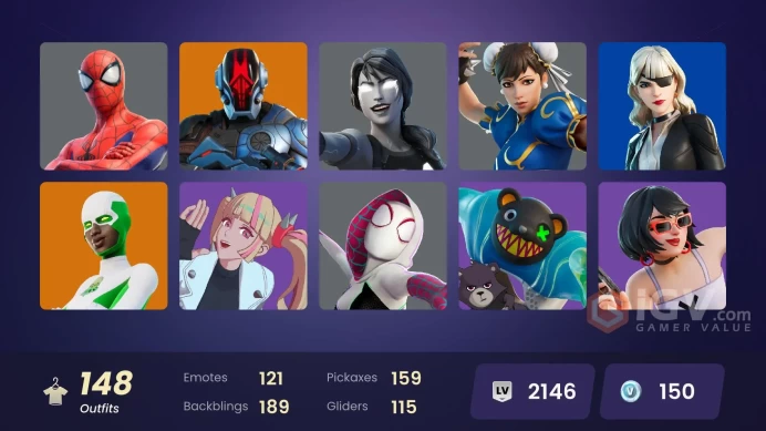 [ALL PLATFORMS]-148 SKIN-80K VB SPEND-Hacivat OG-Chun-Li og-DRAGON BALLS-Ryu-Spider-Man Zero-Captain America-Ninja--FULL ACCESS-
