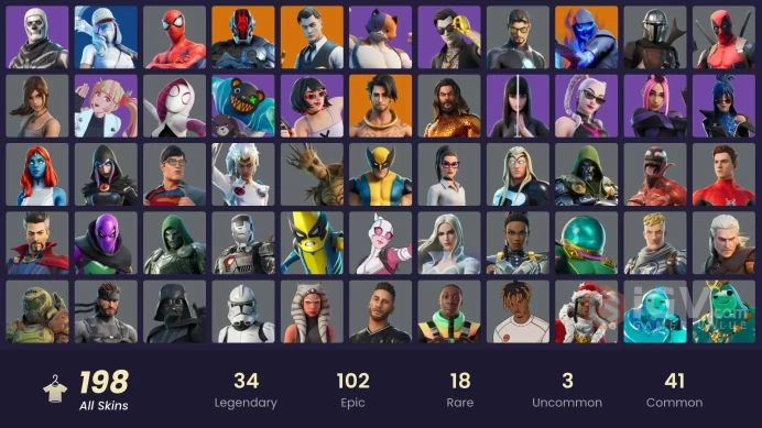 [PC/PSN/XBOX] 198 skins | Gold Brutus | Gold Midas | Gold TNTina | Gold Meowscles | Kata Captain | Verve | Ragemsh1271