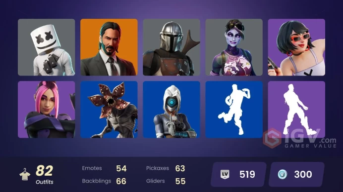 [ALL PLATFORMS] -82 SKIN-World Warrior OG-Demogorgon OG-John Wick-102.000 VB SPEND-Magnus-Marshmello-FULL ACCESS-