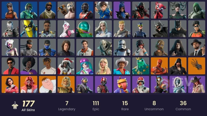 [ALL PLATFORMS]177 SKIN-Stealth Reflex OG-REFLEX-Psycho Bandit OG-Anakin Skywalker-Ninja Knight Batman-Chun-Li-Games Manager-FULL ACCESS-