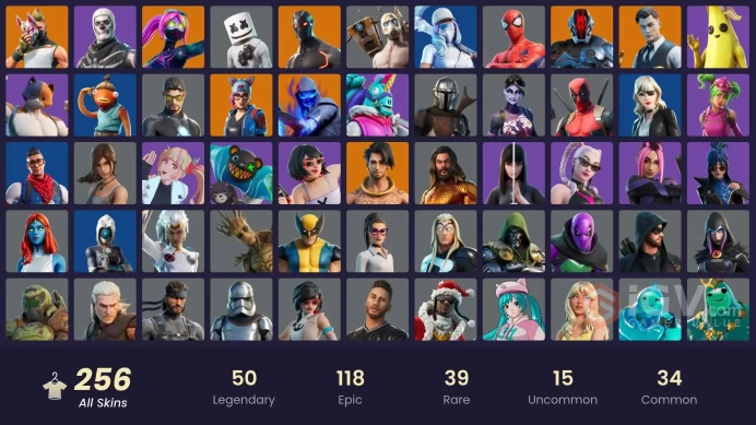 255 skins | OG STW | Blue Team Leader | Leviathan Axe | Gold Midas | Blue Striker | Carbon Commando | Lina Scorch | 35 VB