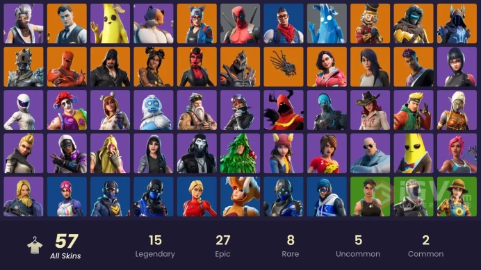 PC,PSN,XBOX 57 SKINS FA - PRODIGY - CRACKSHOT - MALICE - CLUTCH&GRIND - CLOAKED SHADOW - NITE NITE - WAYPOINT RK154