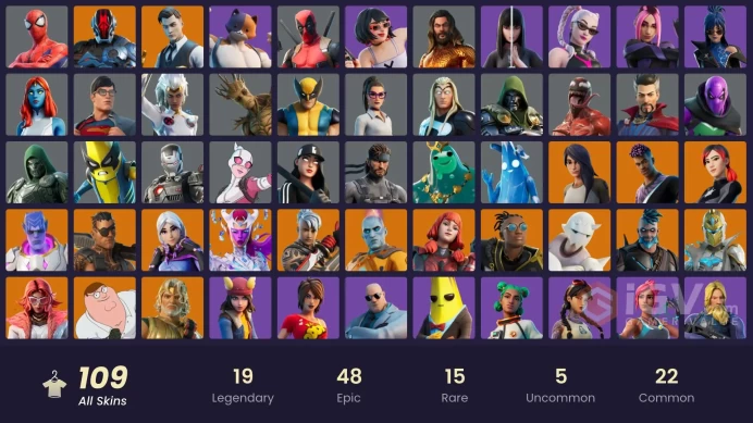 [PC/XBOX/PS/NINTENDO] 109 skins  Jules  Kurama Shady Doggo | Mystique | Laugh It Up | Gold Brutus | Gold Midas Gold Meowscles 390 VB |  LRR456  