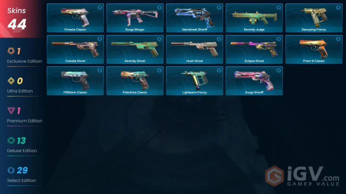 SEA-AP | Ruin Dagger | Prime Vandal | 820 Radianite Points | 44 Skins | Level 366 | Full Access