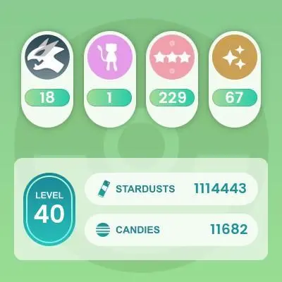 229x100IV, 67xShiny, 18xLegendary | 33 LVL | Shadow Mewtwo