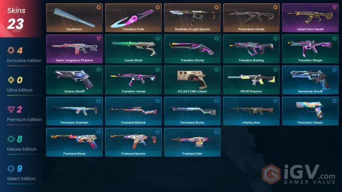 [AP] - SKINS 23 - KNIFE 2 - Sentinels of Light Spectre - Transition Knife - Equilibrium - FULL ACCESS - INSTANT DELIVERY