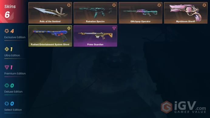 [NA] - SKINS 6 - KNIFE 1 - Radiant Entertainment System Ghost - Relic of the Sentinel - Glitchpop Operator - FULL ACCESS - INSTANT DELIVERY