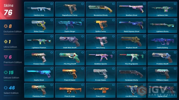 [EU\TURKEY] - SKINS 76 - KNIFE 5 - Elderflame Vandal - Interhelm Sword - Yoru's Stylish Butterfly Comb - FULL ACCESS - INSTANT DELIVERY