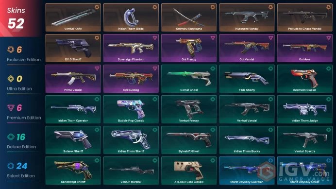 [EU\TURKEY] - SKINS 52 - KNIFE 3 - Iridian Thorn Blade - Prelude to Chaos Vandal - Onimaru Kunitsuna - FULL ACCESS - INSTANT DELIVERY