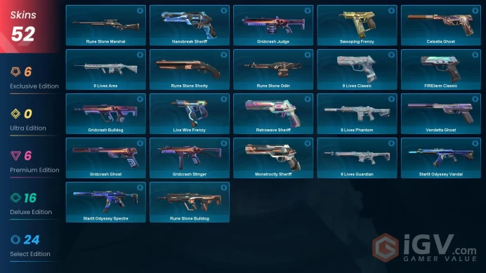 [EU\TURKEY] - SKINS 52 - KNIFE 3 - Iridian Thorn Blade - Prelude to Chaos Vandal - Onimaru Kunitsuna - FULL ACCESS - INSTANT DELIVERY