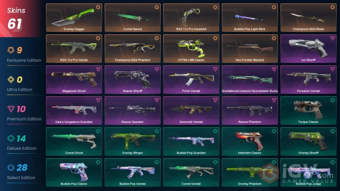 [EU\TURKEY] - SKINS 61 - KNIFE 5 - Champions 2024 Phantom - RGX 11z Pro Karambit - Champions 2024 Blade - FULL ACCESS - INSTANT DELIVERY